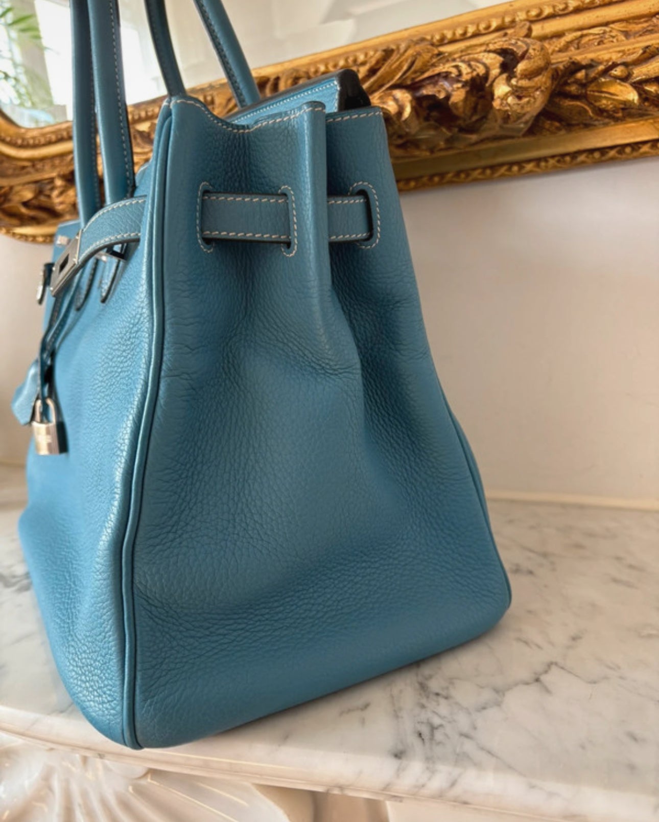 Birkin 35 bleu jean