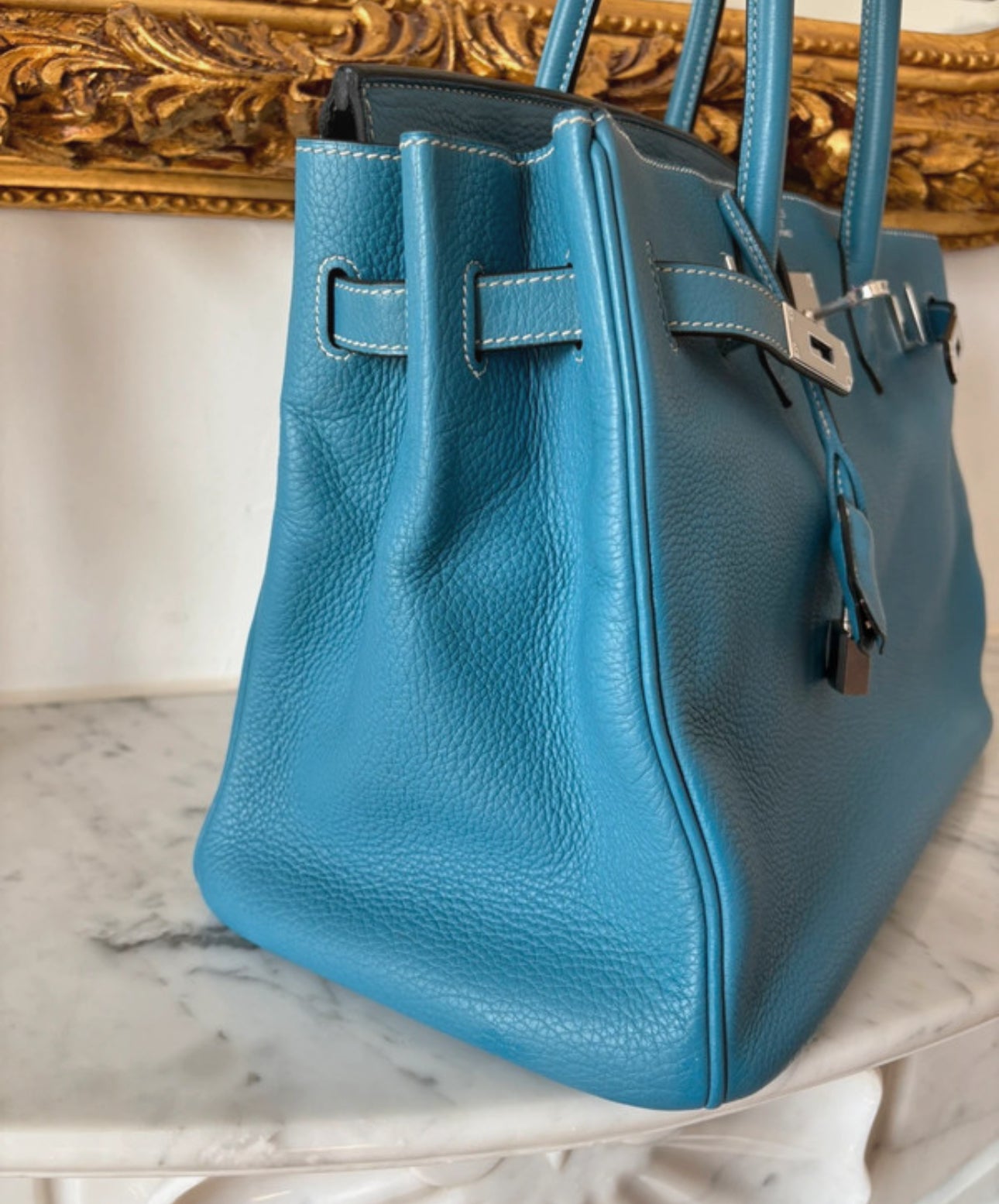 Birkin 35 bleu jean