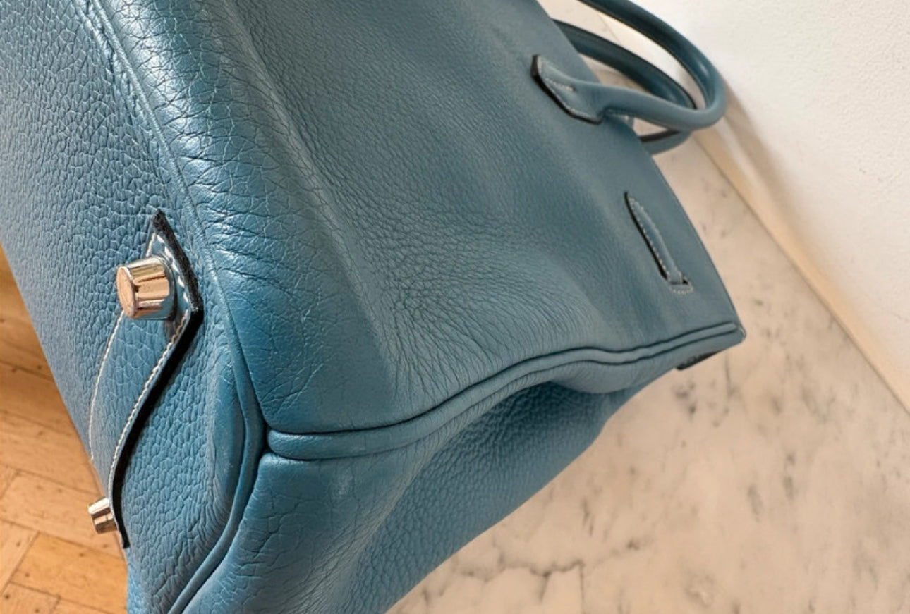 Birkin 35 bleu jean