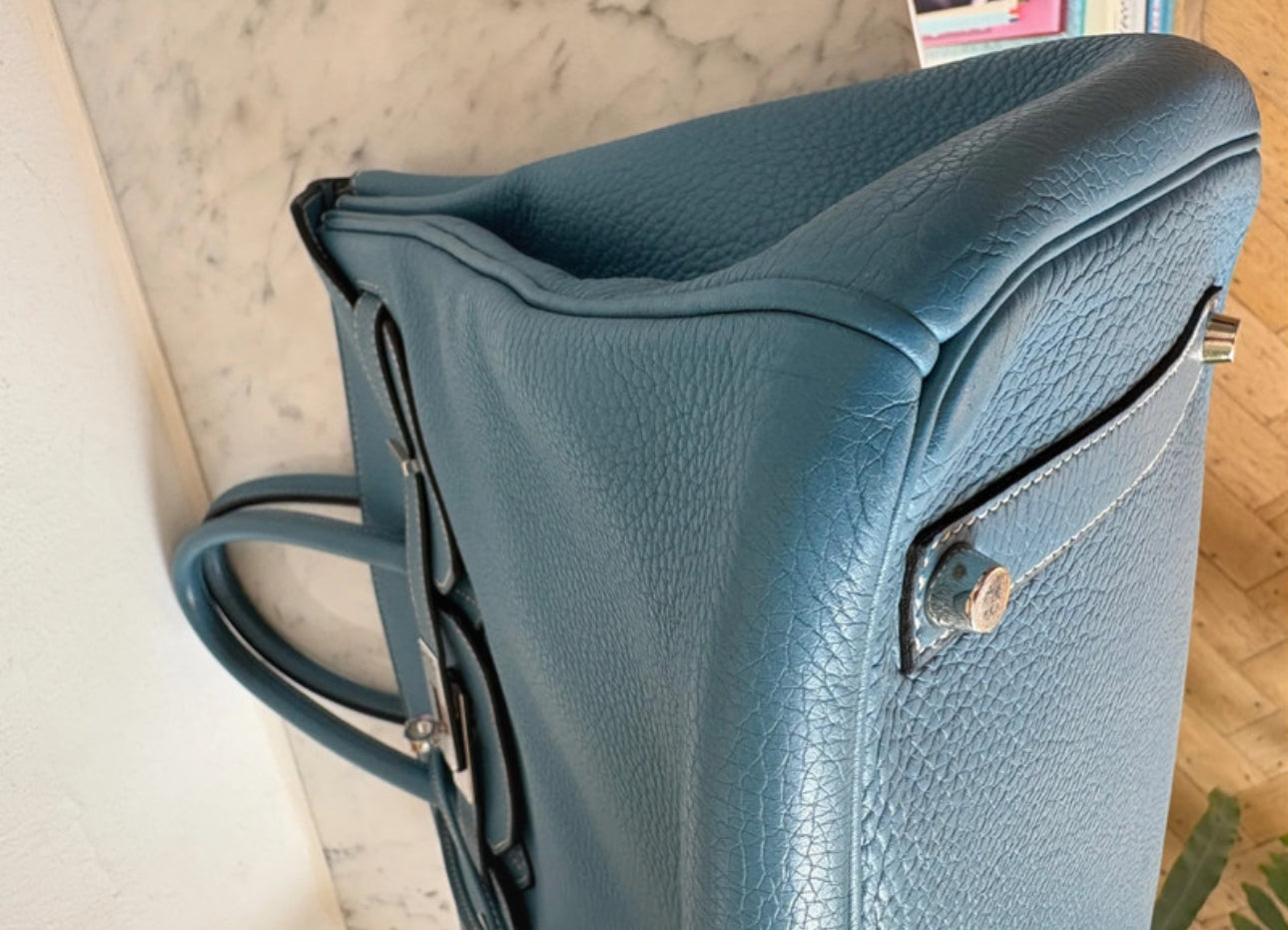 Birkin 35 bleu jean