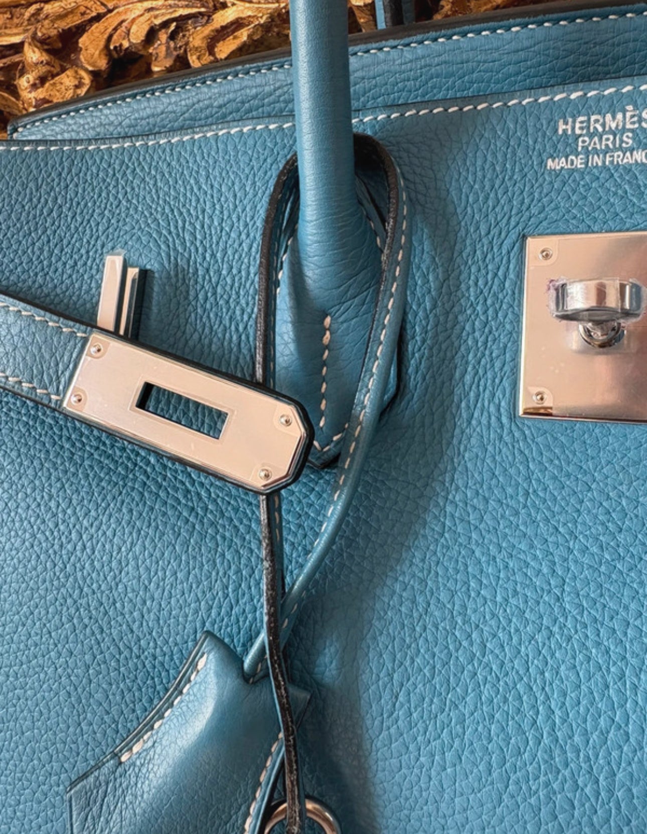 Birkin 35 bleu jean