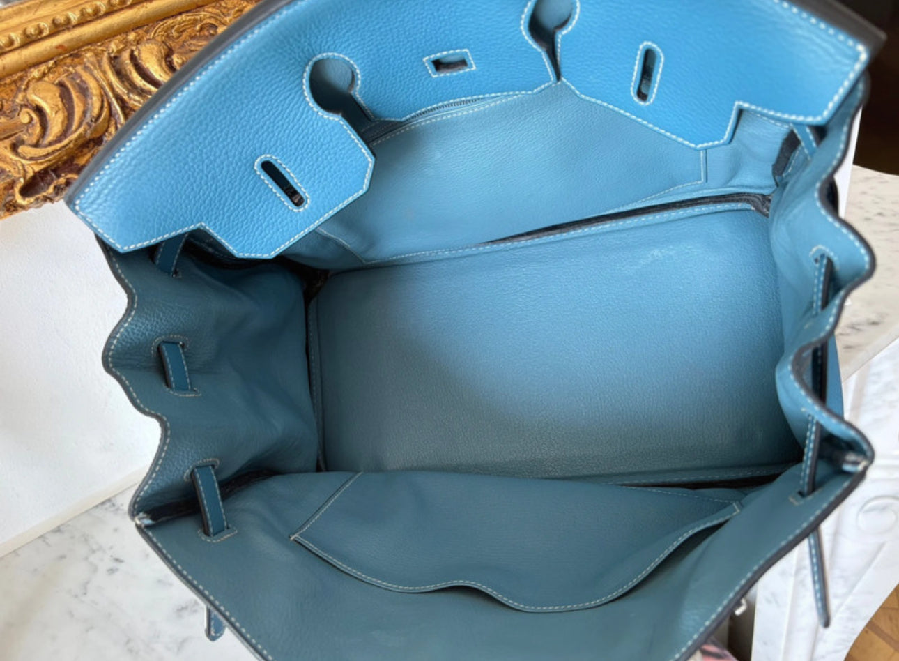 Birkin 35 bleu jean