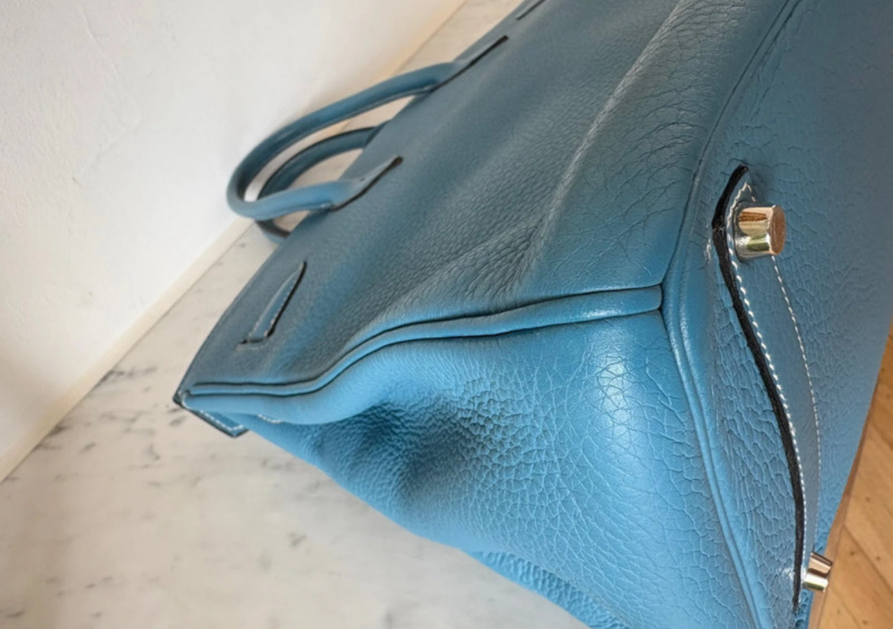 Birkin 35 bleu jean