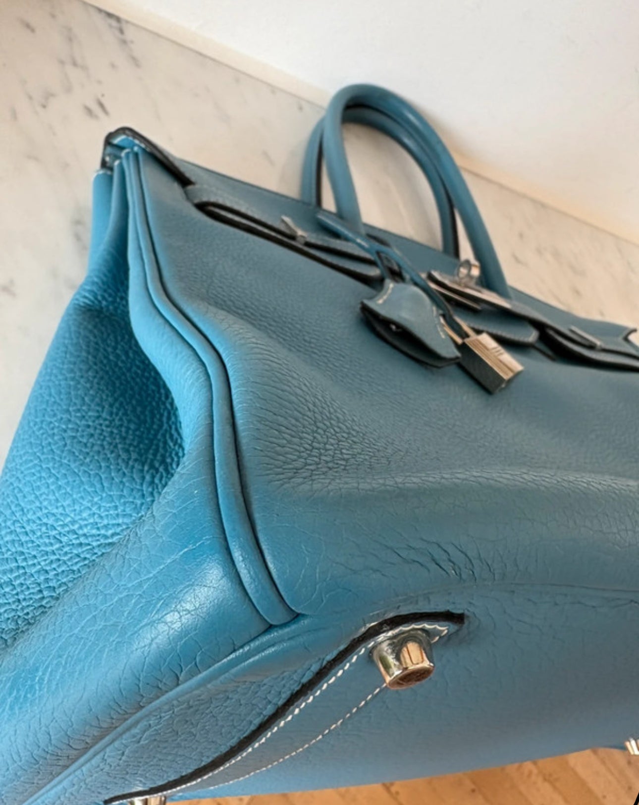 Birkin 35 bleu jean