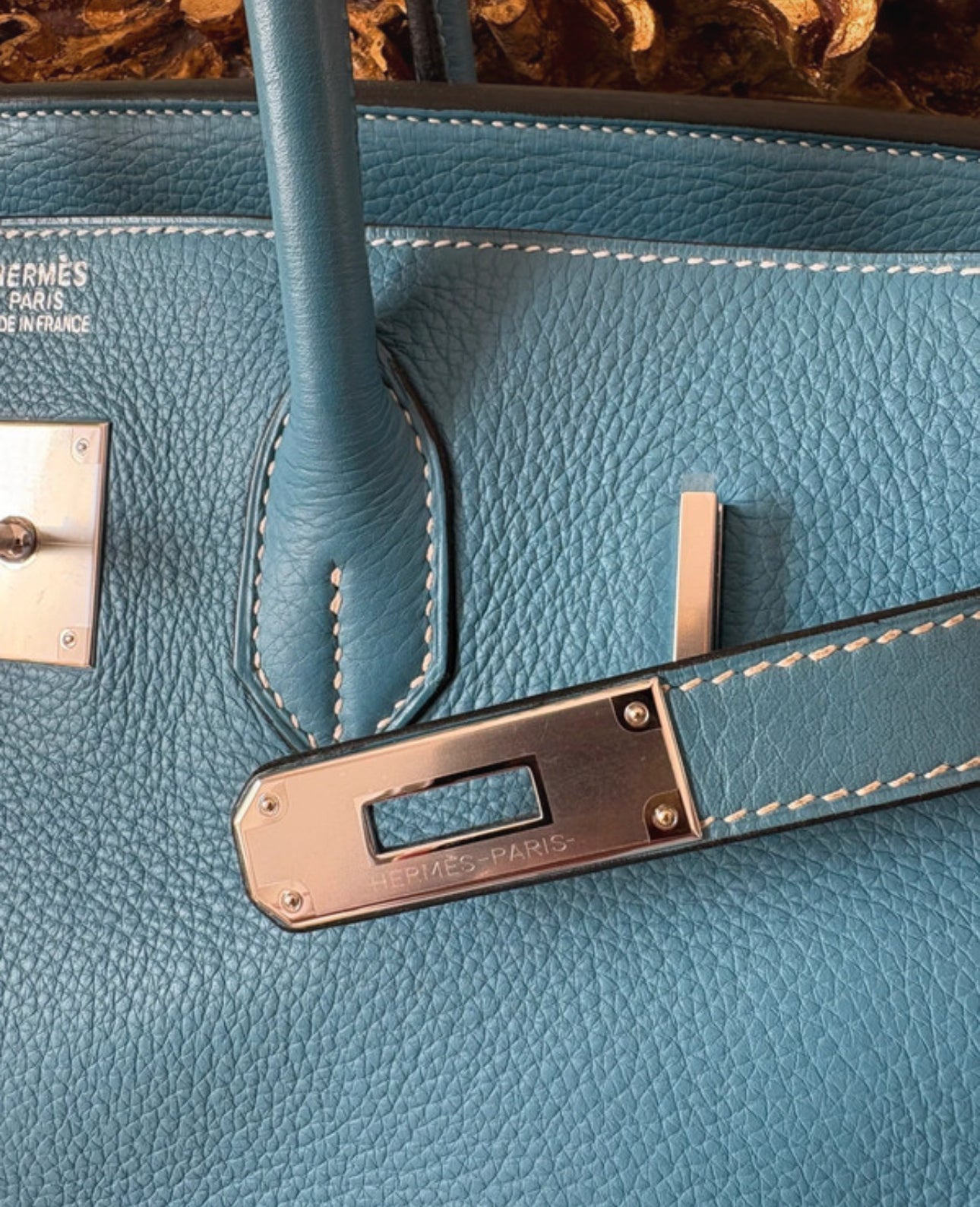 Birkin 35 bleu jean