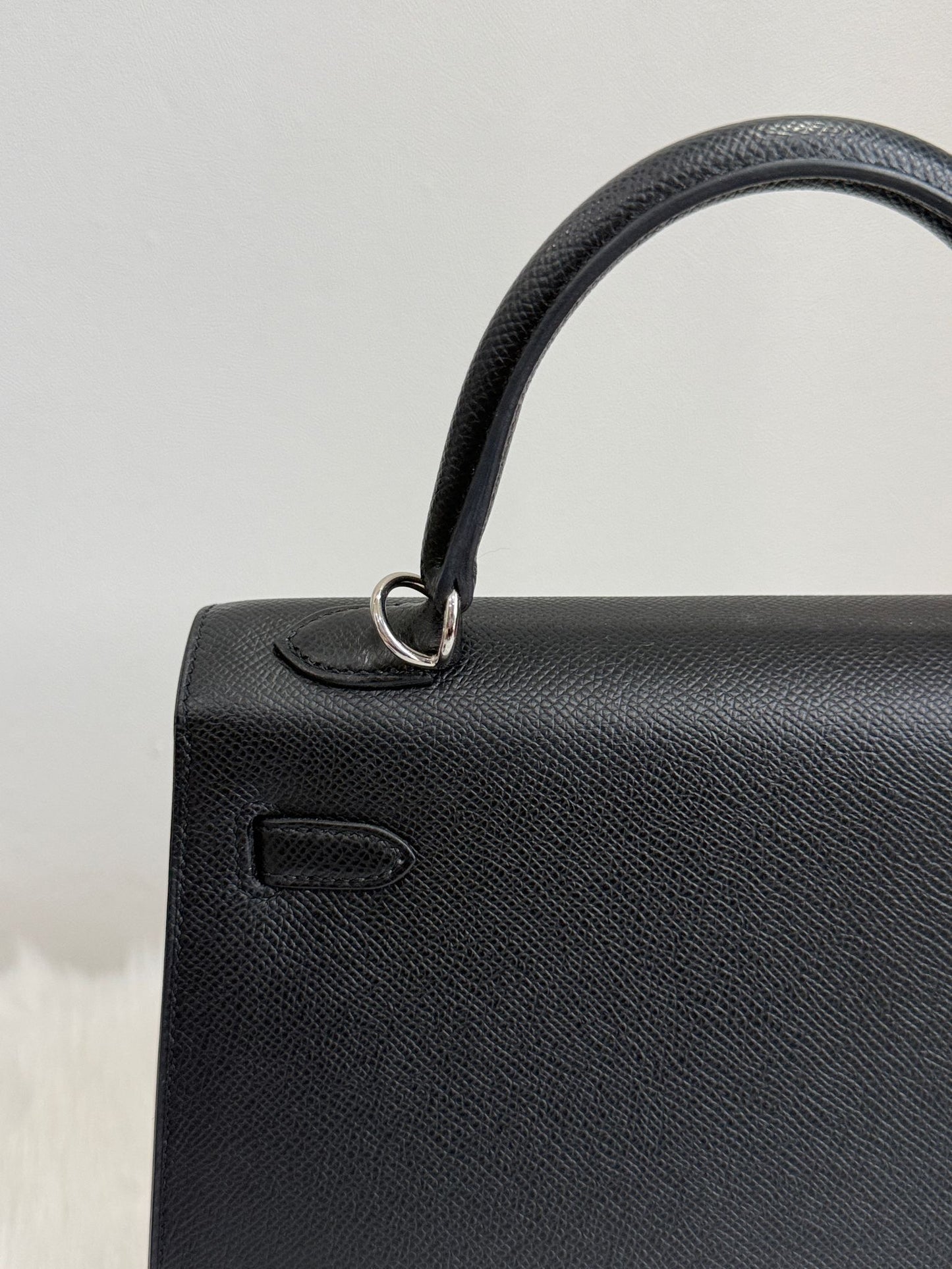 Kelly 25 Noir Palladium Hardware
